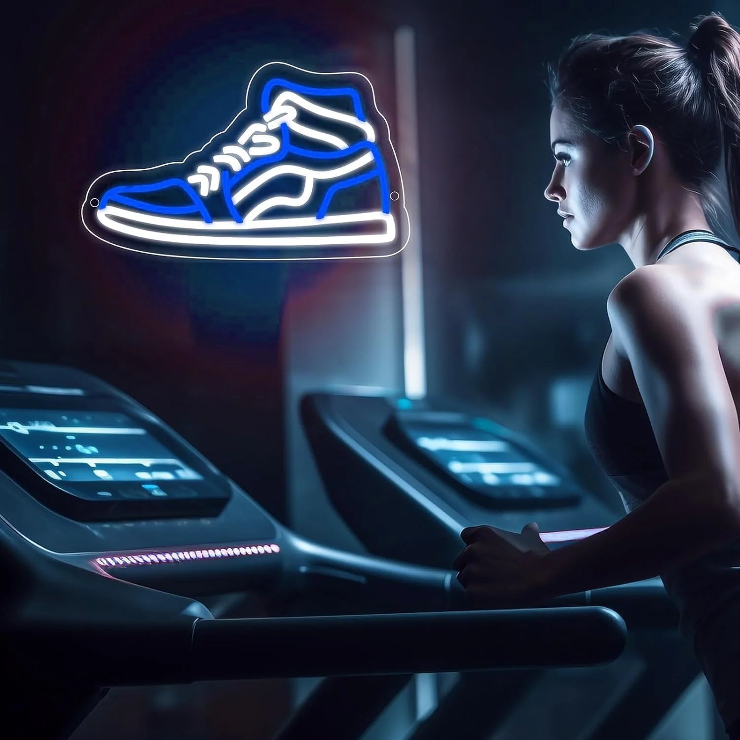 Sneaker Neon Sign,Dimmable Sports Shoe Neon Light for Bedroom,Game Room,Man Cave,Home Party Birthday Party Bar Decor Gift(Blue)