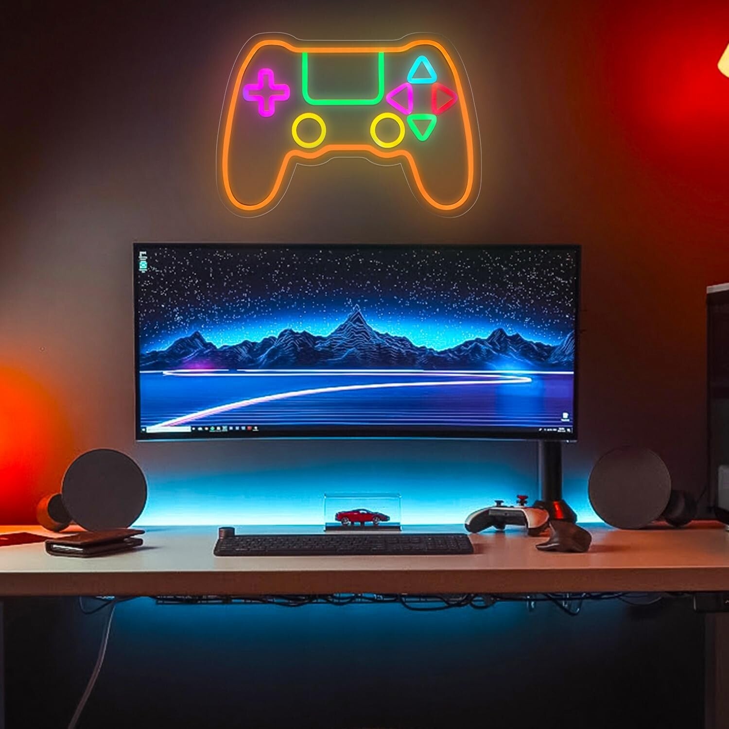 Gamer Neon Sign, LED Game Controller Gamepad Gaming Neon Light Sign for Game ...