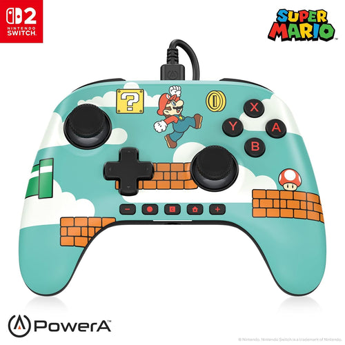 Advantage Wired Controller for Nintendo Switch 2 - Mario Time, Officially Licensed, Hall Effects, Mappable Buttons, Pro Controller, C Button, On-Board Audio Controls