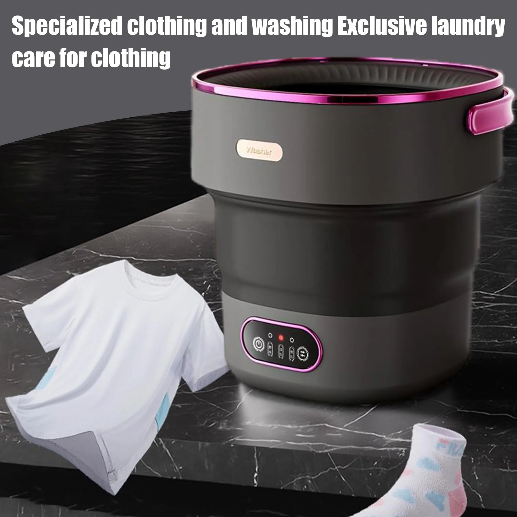 Portable Washing Machine, Mini Washer,15L Upgraded Large Capacity Foldable Washer.Deep Cleaning of Underwear, Baby Clothes and Other Small Clothes.Suitable for Apartments, Dormitories, Hotels